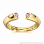 Pink Sapphire Gold Ring Way of Love #heart #valentine #engagement #band