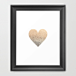 GOLD HEART Framed Art Print