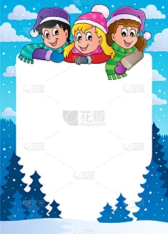 冬天,化妆舞会服,一个人,画框,男孩,人,季节,图像,雪,绘制