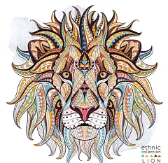 手绘狮子插画 创意设计灵感素材