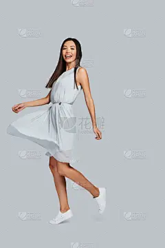 美,纯洁,可爱的,无忧无虑,灰色,肖像,一个人,女性特质,现代,女人