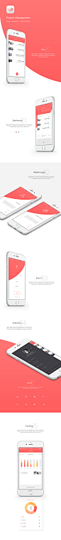 Project management app (samples) on Behance