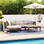 Modern Design Waterproof Fabric PE Rattan Outdoor Garden Sofa