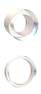透明彩色圆柱玻璃水晶带通道折射效果不规则图形酸性风海报设计形状元素_PNG