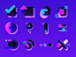 Framer Learn - Iconography Set Light logo octane illustration icon cinema4d framer x framer design branding 3d