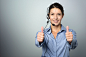 Attractive call center operator giving thumbs up by Lars Zahner on 500px