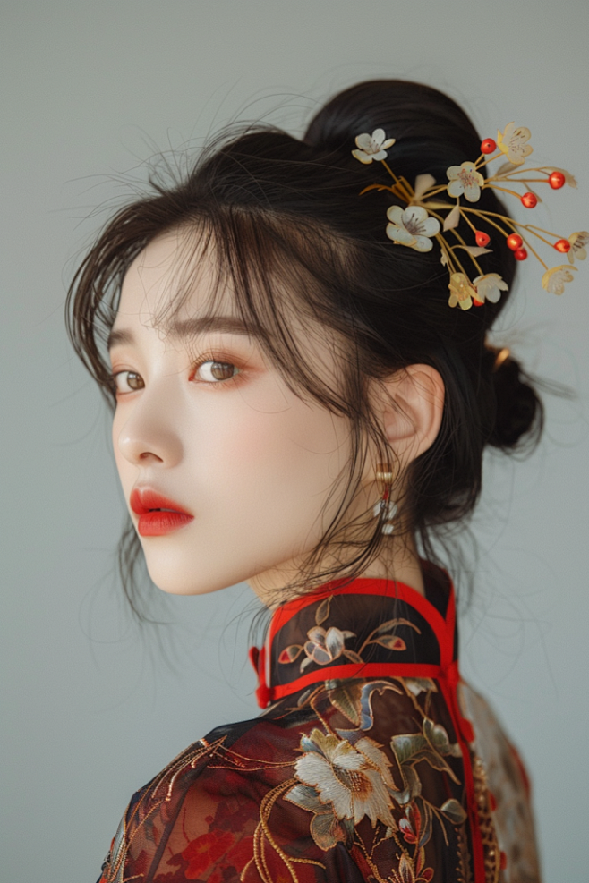 女生发型素材温柔甜美发型