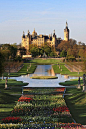 Palace Garden in front of the Schwerin Castle, Germany