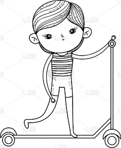 男孩,可爱的,性格,滑板,白昼,人,愉悦,运动,玩具,装裱