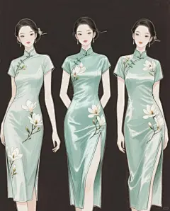 服装设计效果图｜旗袍、旗袍、旗袍、旗袍 - 小红书