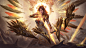 General 3840x2160 Smite video game art fantasy art fantasy girl dress bow artwork
