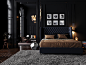 Classic Black Bedroom