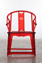 Traditional Chinese chair fabricated from Red Acryl by 'Make+' studio (做+) / David Xing  Jack Xiang