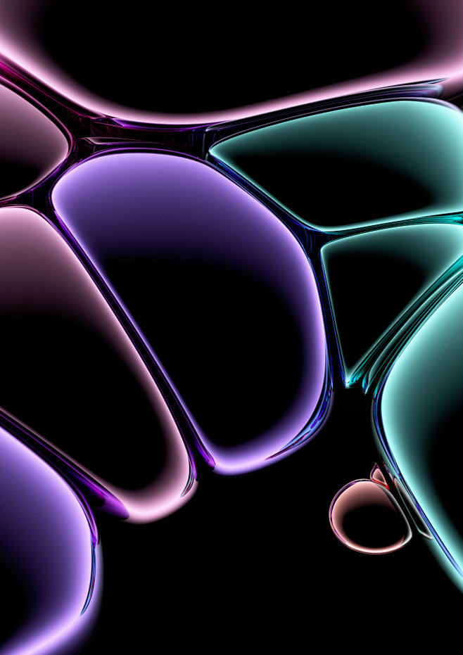 3D abstract chrome C...
