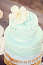 Mint green wedding cake #赏味期限#