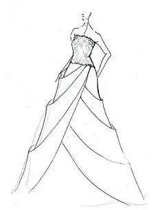 【简单黑白—线条的魅力】笔尖时尚 手绘插画 素材 婚纱手绘 铅笔画 设计稿