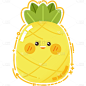 果蔬通用-可爱描边拟人水果元素