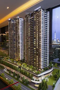 城市住宅楼盘沙盘房屋模型