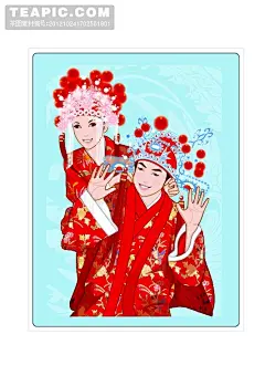 中国传统新婚夫妇AI矢量图19 – 中国传统 – 人物分类