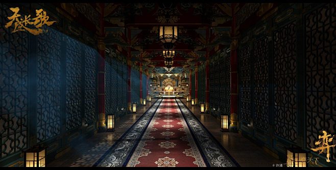 中国风武侠仙侠室内场景CG原画 影视气氛概念图 游戏美术素材-概念场景-微元素 - Element3ds.com!
