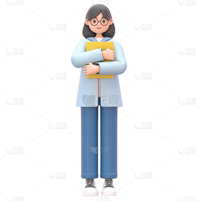 感恩教师节3D立体三维职业人物教师老师