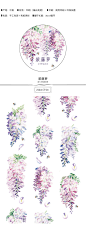 新七天原创整卷手帐和纸胶带紫藤萝手账周边手绘花卉纸胶带mt15-淘宝网