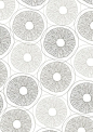 black & white patterns : Luli Sanchez. b&w Mushroom Pattern