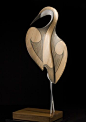 Kotuku (White Heron) by Rex Homan, Māori artist (KR80307): 