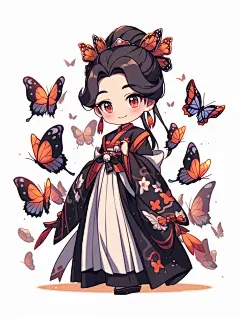 AIGC|插画|线描|Q版古风（有魔法） - 小红书