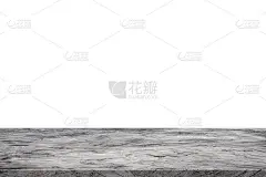 空轻木桌面孤立在白色