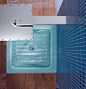 【淋浴盆】
表面制成了防滑处理了不可磨灭的在融化的结晶，一个特殊的工序，以确保最大的安全。有两种不同类型的平板玻璃淋浴：凹进楼层，或支持玻璃型材。