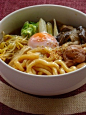 Chicken-Sukiyaki Udon Noodles Soup, Japanese Winter ... | Noodles