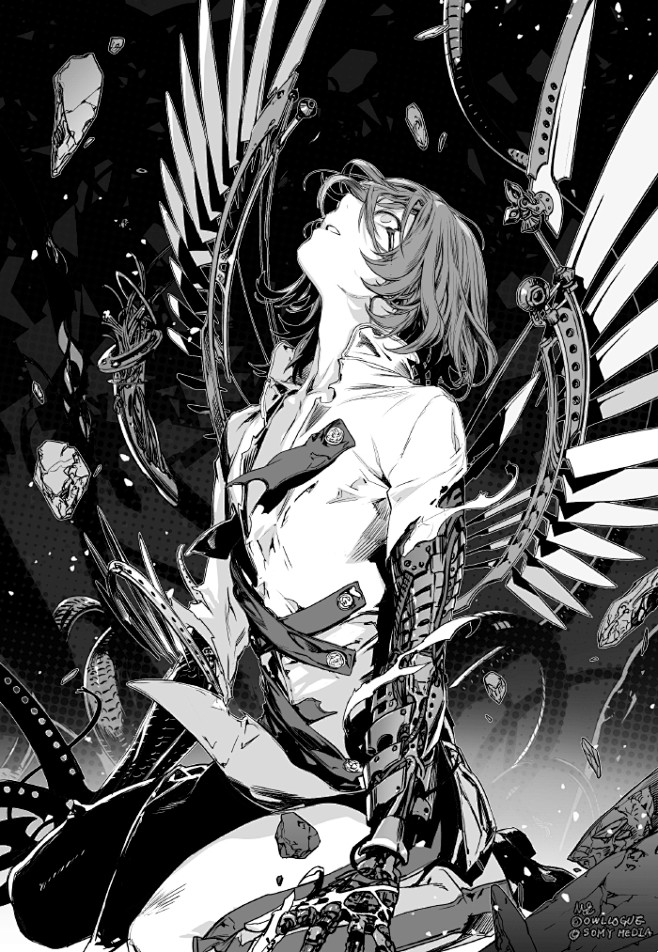 鸟人原画带翅膀的人天使原画来自cgboo...
