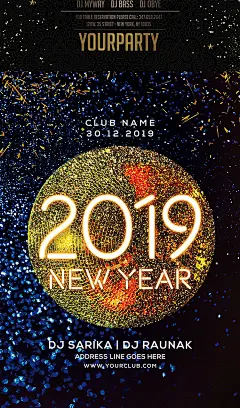 2019创意时尚酒吧KTV促销店庆生日聚会海报DM设计素材模板S297-淘宝网