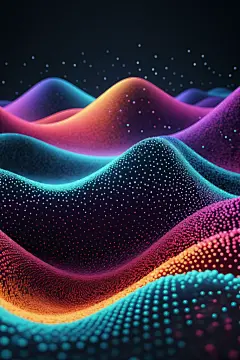 波纹波浪纹未来感脉冲波科技背景图