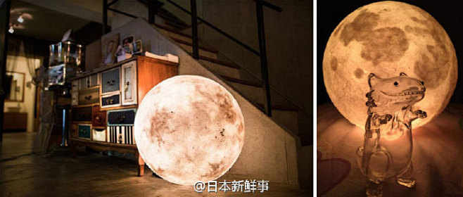 Fancy公司发售的“月球灯”，高度再现...