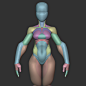 风格化撕裂女性 Blockout v1