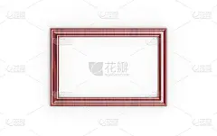 一个在白色背景上的画框的3d插图