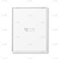 矢量3d现实A4白色木制简单的现代框架图标特写孤立在白色。它可以用于演示。设计模板的模型，前视图