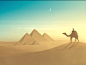 Egypt Pyramids egypt pyramids build camel animation gif landscape sand illustration after effects