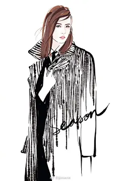 #jjseason时尚插画# -----    Happy birthday to 温婉优雅、时髦帅气刘英俊@刘诗诗   #刘诗诗0310生日快乐# ​​​​