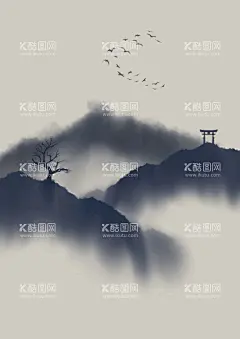 山水画  - 源文件下载【酷图网】古风山水画,山峰,水墨山水,国风插画,山水插画,风景插画,设计,广告设计,其他,AI
