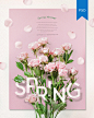 [美工云]韩式春季春天气息唯美海报PSD模板：