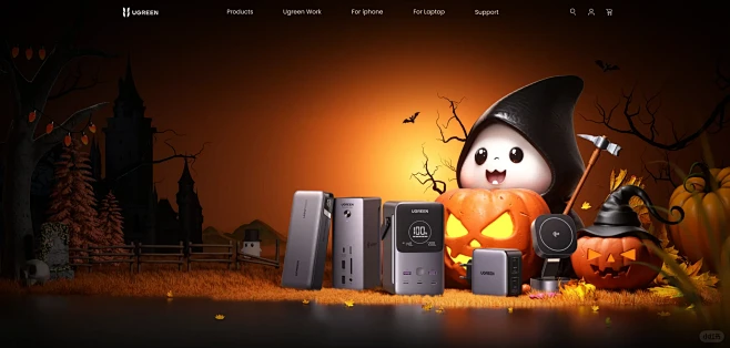 万圣节视觉banner - 小红书