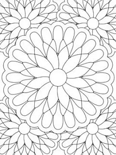 图源免费EPS |所有这些设计都是手绘且独一无二的。适合成人涂色书的黑白花卉精美插画，这是一个适用于KDP内页、POD产品的可打印精美禅绕画涂色页