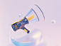 Megaphone 3d model : Just getting familiar with Cycles in Blender and rendered this model from one of my VR prototypes.