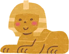 埃及狮身人面像贴纸扁平儿童插画元素卡通免扣png图片素材