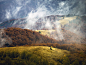 April 8，2014
乌克兰边境的喀尔巴阡山脉，十月中旬干燥的天气突然下了场雨。山体的温度将雨水蒸发，与秋色一起形成了这张照片。