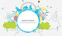 手绘动感城市主标题高清素材 页面 设计图片 免费下载 页面网页 平面电商 创意素材 png素材