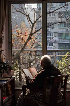 社团老年人看书阅读图片